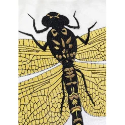 Coussin Glitter Dragonfly blanc 40x40cm