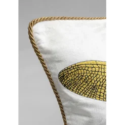 Coussin Glitter Dragonfly blanc 40x40cm