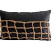 Coussin Grete Plaid noir 50x30cm