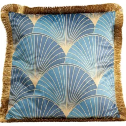 Coussin Leaves Fringe 45x45cm