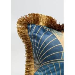 Coussin Leaves Fringe 45x45cm
