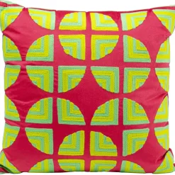 Coussin Pieces fuchsia 45x45cm
