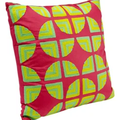 Coussin Pieces fuchsia 45x45cm