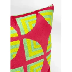 Coussin Pieces fuchsia 45x45cm