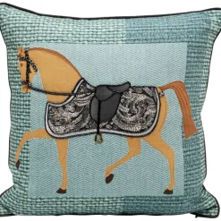 Coussin Show Horse Plaid 45x45cm