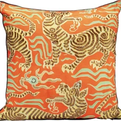 Coussin Tiger Love rouge 45x45cm