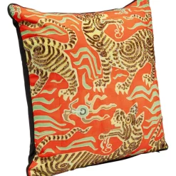 Coussin Tiger Love rouge 45x45cm