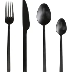 Couverts Gloria noir (16-pcs)