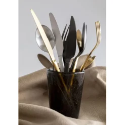 Couverts Gloria noir (16-pcs)