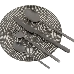 Couverts Gloria noir (16-pcs)