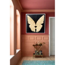 Décoration murale Wings doré Black 120x120cm