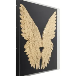 Décoration murale Wings doré Black 120x120cm