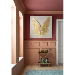 Décoration murale Wings doré White 120x120cm