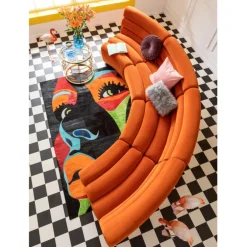 Elément d assise Wave orange
