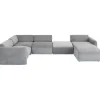 Ensemble de canapés 2 Lucca gris droite 328cm