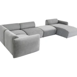 Ensemble de canapés 2 Lucca gris droite 328cm