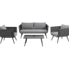 Ensemble de sièges Rimini anthracite (4-pcs.)