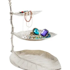 Etagère décorative Leaf argent 45cm