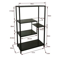 Etagère Loft doré 100x60