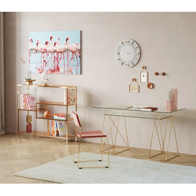 Etagère Loft doré 115x100cm