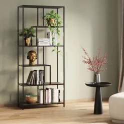 Etagère Loftie noir 77x185cm