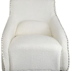 Fauteuil à bascule Swing Ritmo bouclé crème