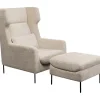 Fauteuil + tabouret Quinn High beige