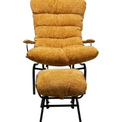Fauteuil + tabouret Vienna Swing jaune