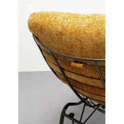 Fauteuil + tabouret Vienna Swing jaune