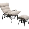 Fauteuil + tabouret Vienna Swing beige