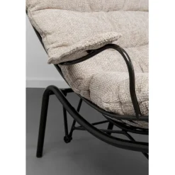 Fauteuil + tabouret Vienna Swing beige