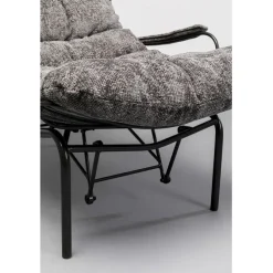 Fauteuil + tabouret Vienna Swing gris