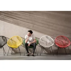 Fauteuil Acapulco cherry