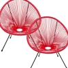 Fauteuil Acapulco cherry (set de 2)