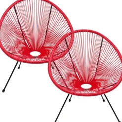 Fauteuil Acapulco cherry (set de 2)