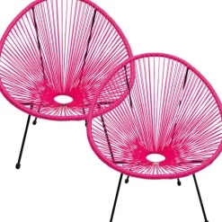 Fauteuil Acapulco fuchsia (set de 2)