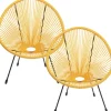 Fauteuil Acapulco jaune (set de 2)
