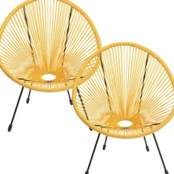 Fauteuil Acapulco jaune (set de 2)
