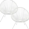 Fauteuil Acapulco Mono blanc (set de 2)