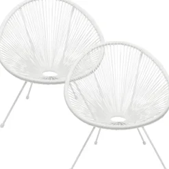 Fauteuil Acapulco Mono blanc (set de 2)