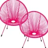 Fauteuil Acapulco Mono fuchsia (set de 2)