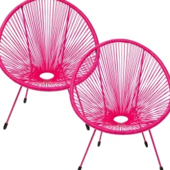 Fauteuil Acapulco Mono fuchsia (set de 2)