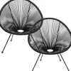 Fauteuil Acapulco Mono noir (set de 2)
