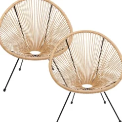 Fauteuil Acapulco nature (set de 2)