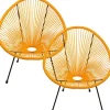 Fauteuil Acapulco orange (set de 2)