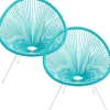 Fauteuil Acapulco turquoise (set de 2)