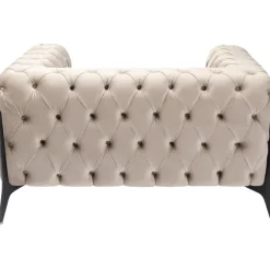 Fauteuil Bellissima velours taupe 120cm
