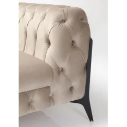 Fauteuil Bellissima velours taupe 120cm