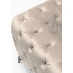 Fauteuil Bellissima velours taupe 120cm
