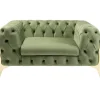 Fauteuil Bellissima velours vert 120cm